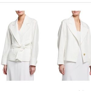 Vince Belted White Jacket